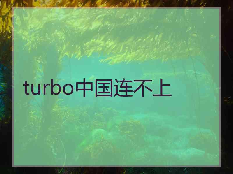 turbo中国连不上