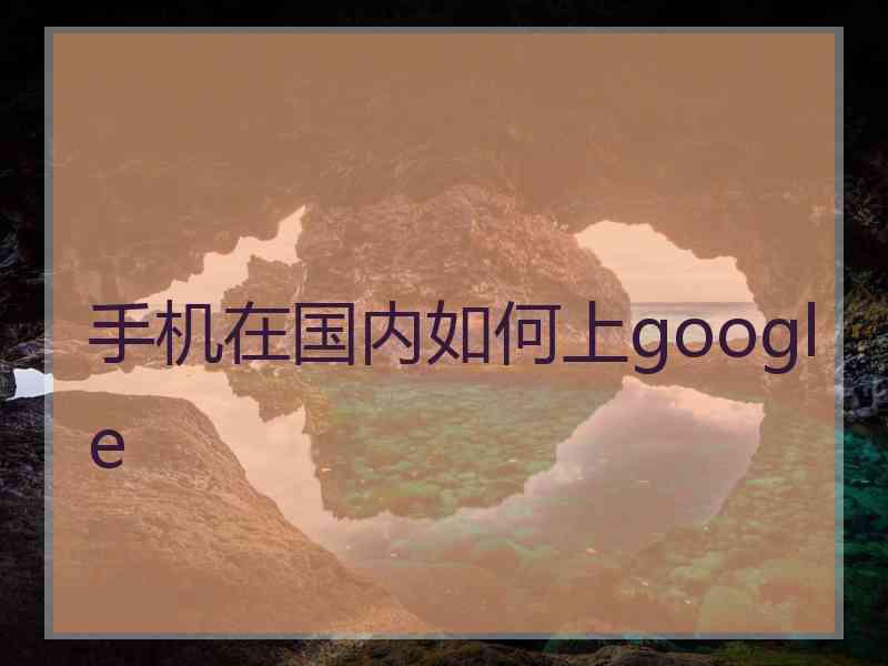 手机在国内如何上google