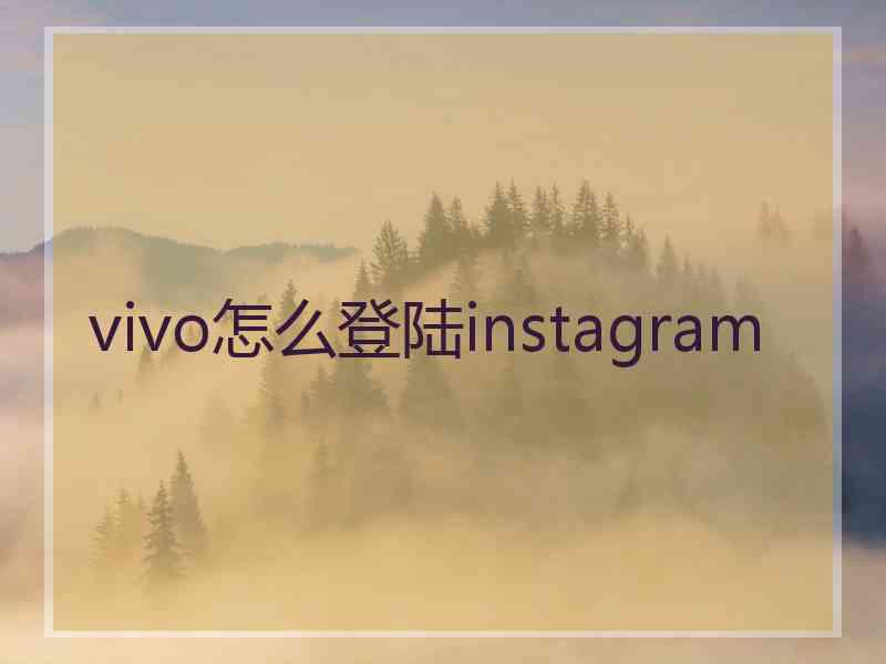 vivo怎么登陆instagram