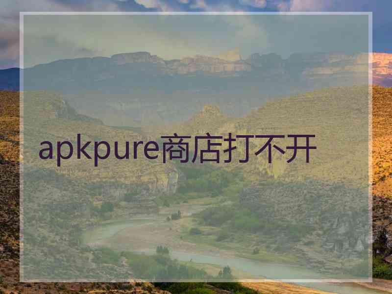 apkpure商店打不开