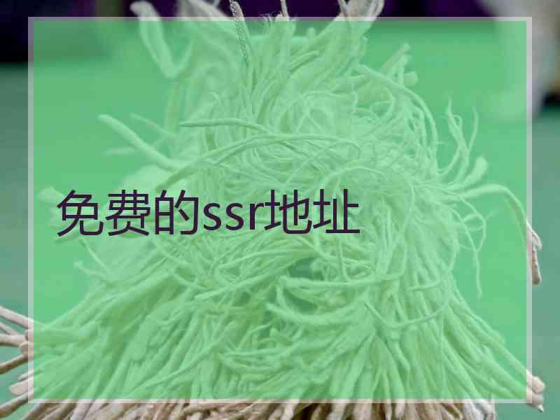 免费的ssr地址