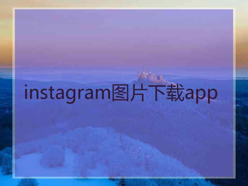 instagram图片下载app