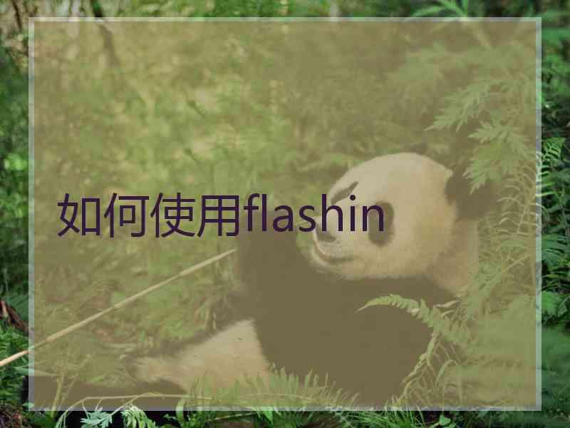 如何使用flashin