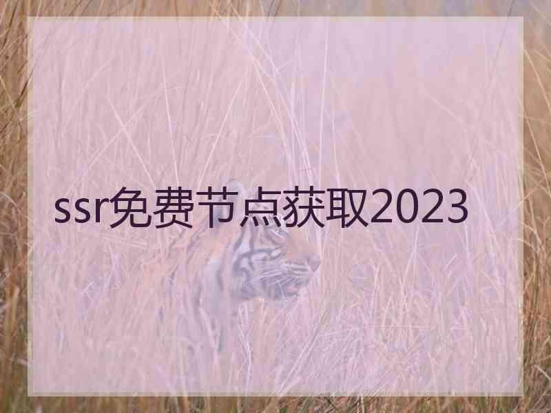 ssr免费节点获取2023