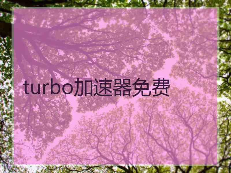 turbo加速器免费