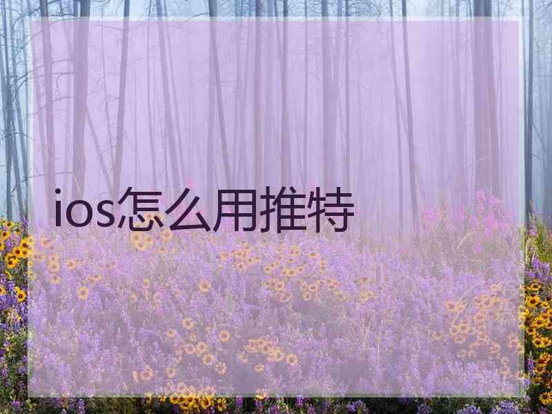 ios怎么用推特