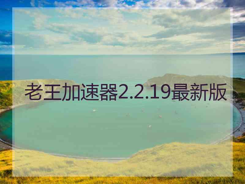 老王加速器2.2.19最新版