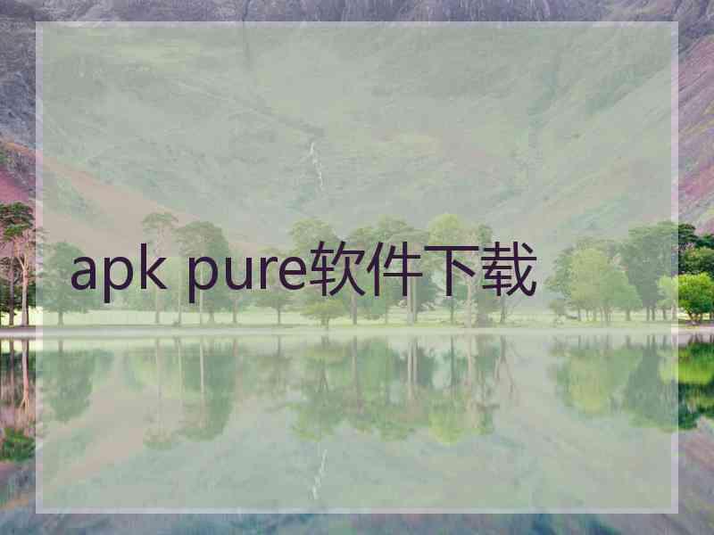 apk pure软件下载