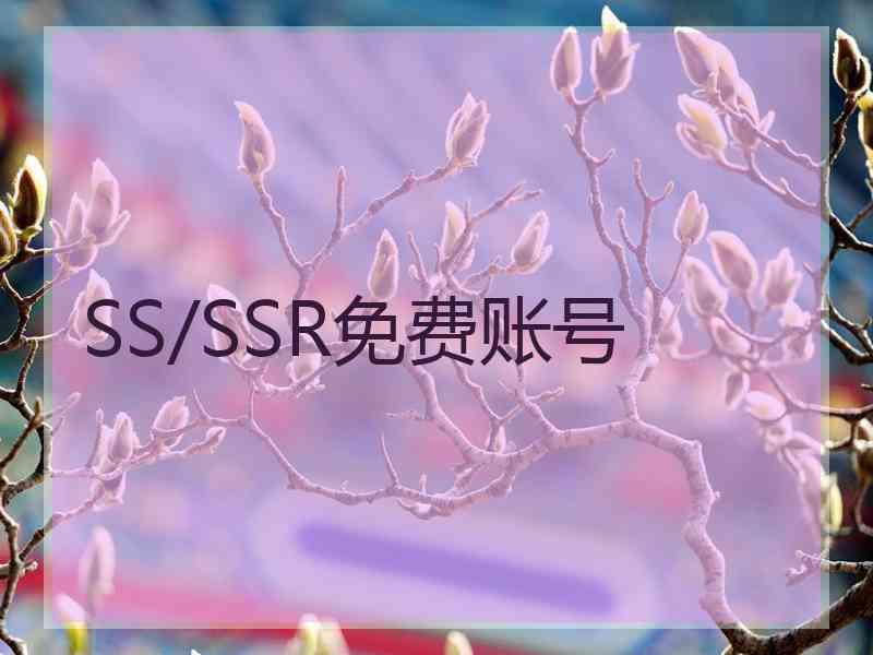 SS/SSR免费账号