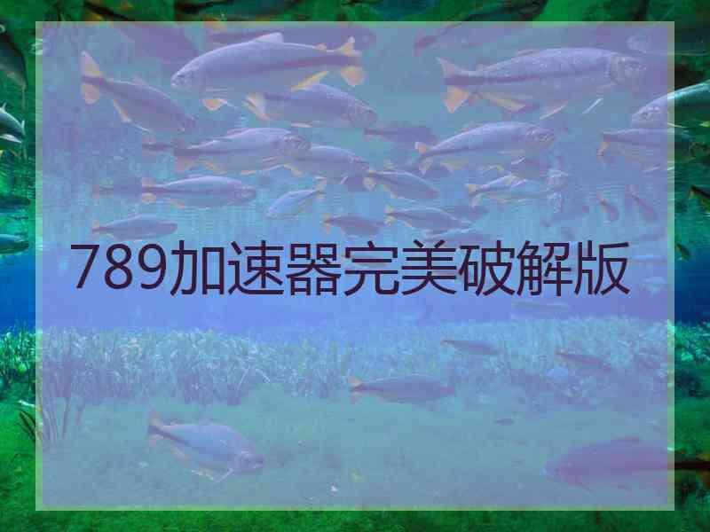 789加速器完美破解版