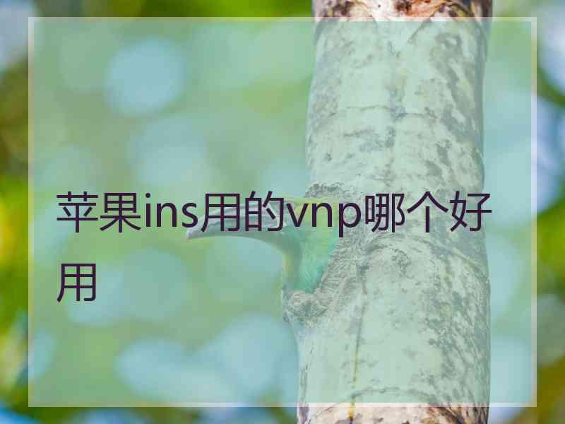 苹果ins用的vnp哪个好用