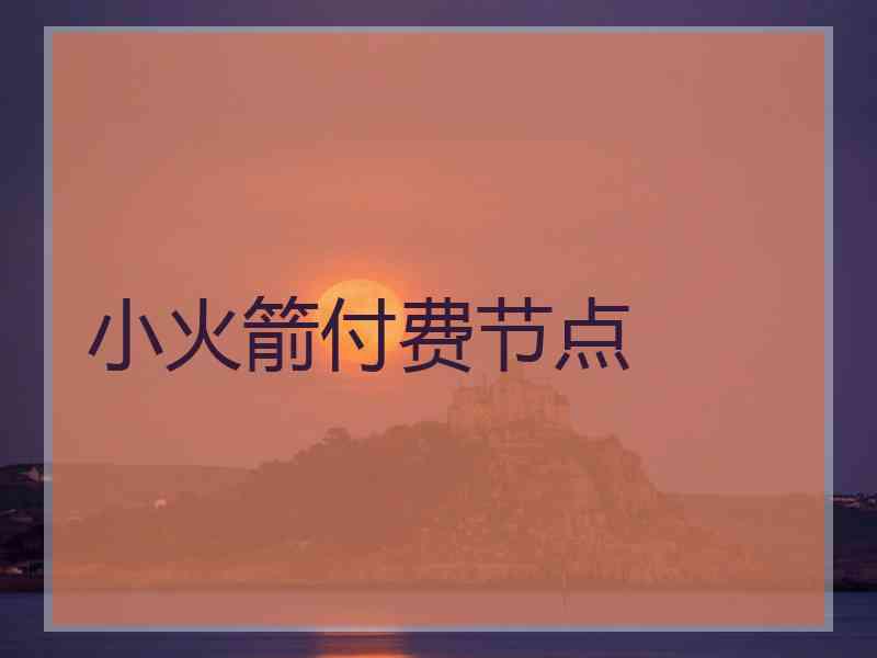 小火箭付费节点