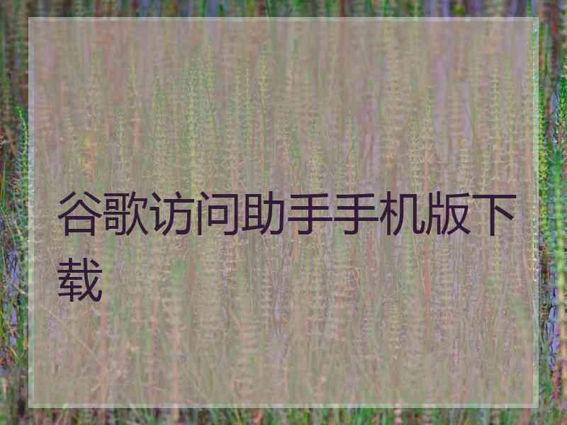 谷歌访问助手手机版下载