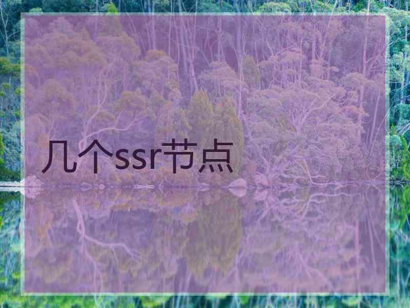 几个ssr节点