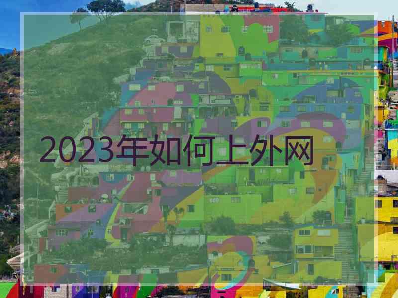 2023年如何上外网