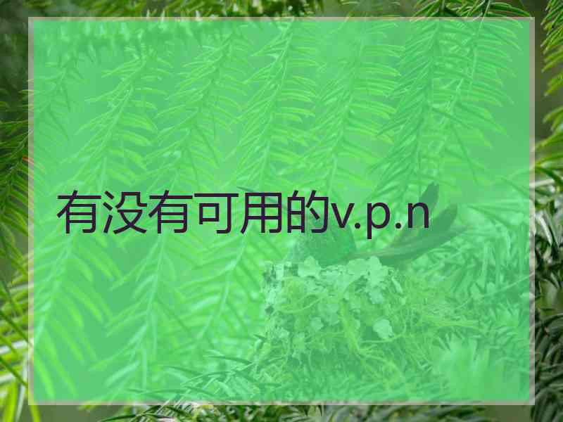 有没有可用的v.p.n