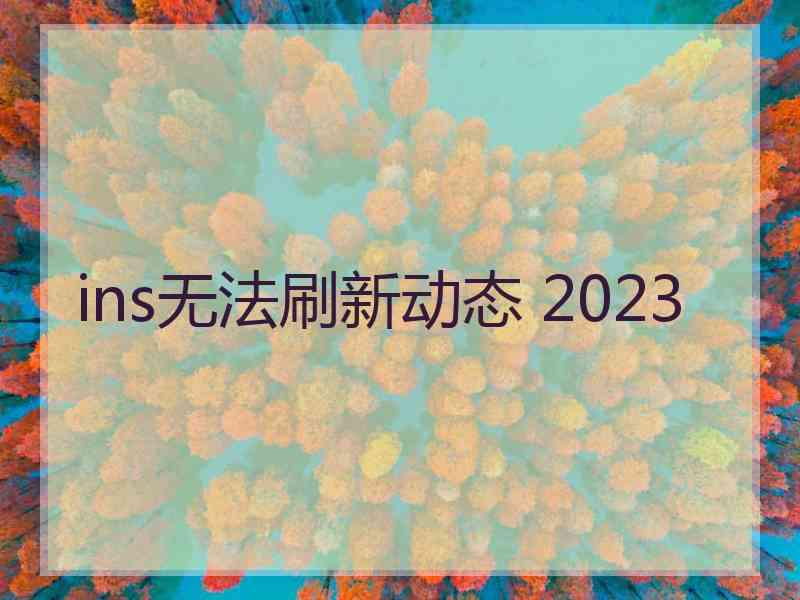 ins无法刷新动态 2023