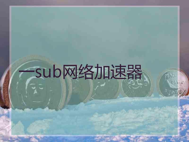 一sub网络加速器