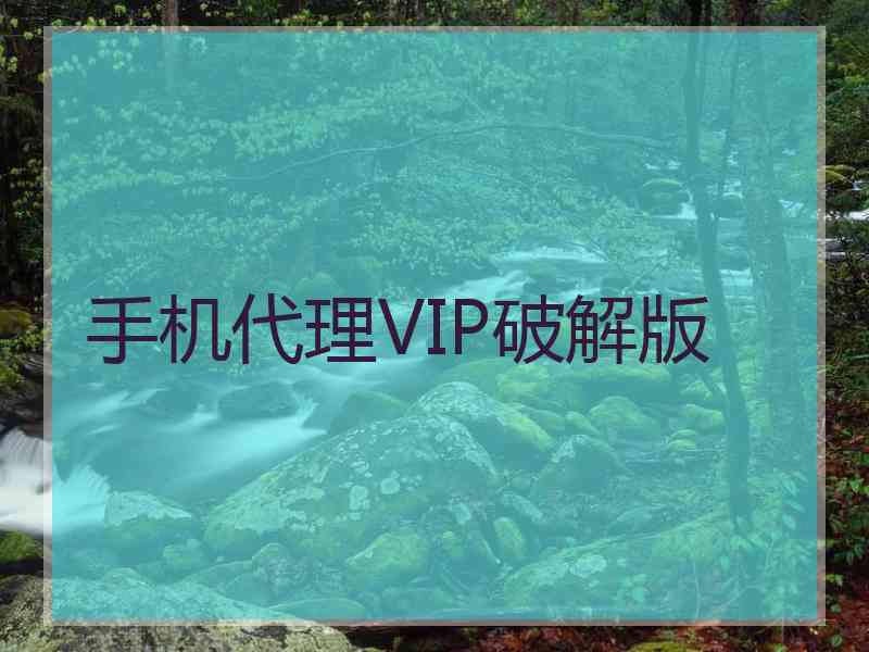 手机代理VIP破解版